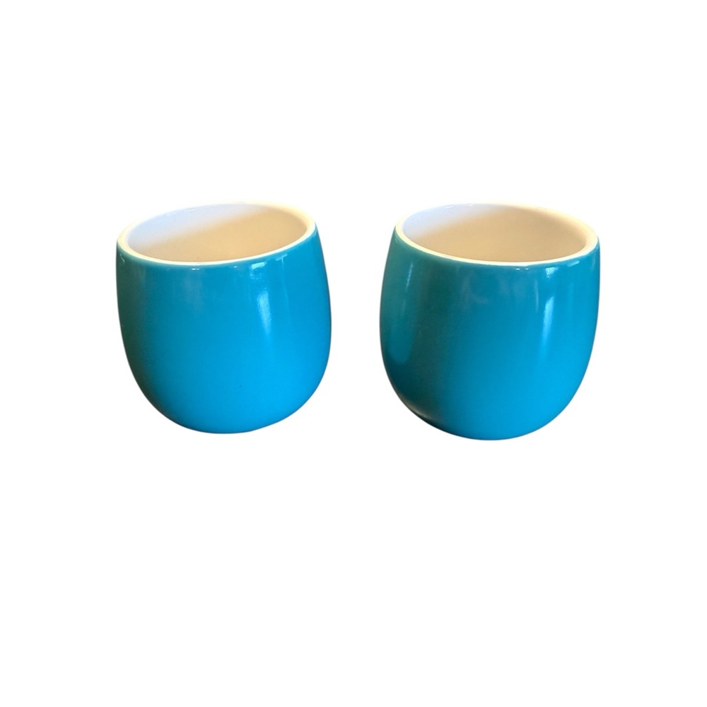 Set of Two David’s Tea Bubble Teacups 8 oz Blue EUC